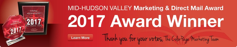 Best of 2017 Mid-Hudson Valley Award for Marketing and Direct Mail